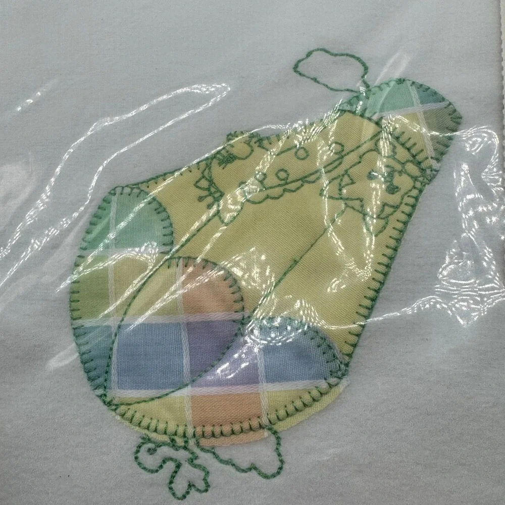 Quiltex Receiving Blanket Baby 30x40 White Pastel Plaid Hot Air Balloon Vintage